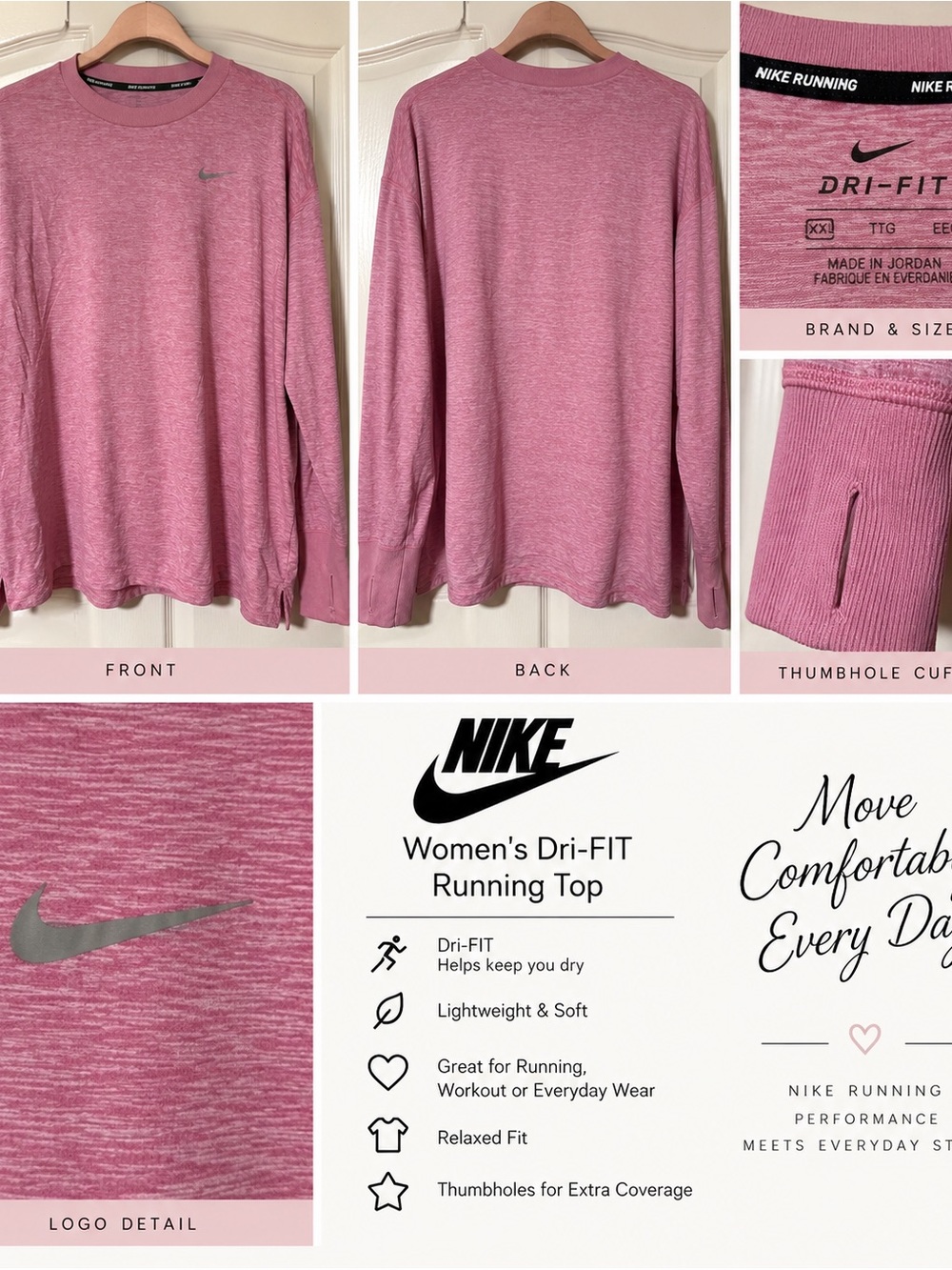 Nike Pink Dri-FIT Running Tee